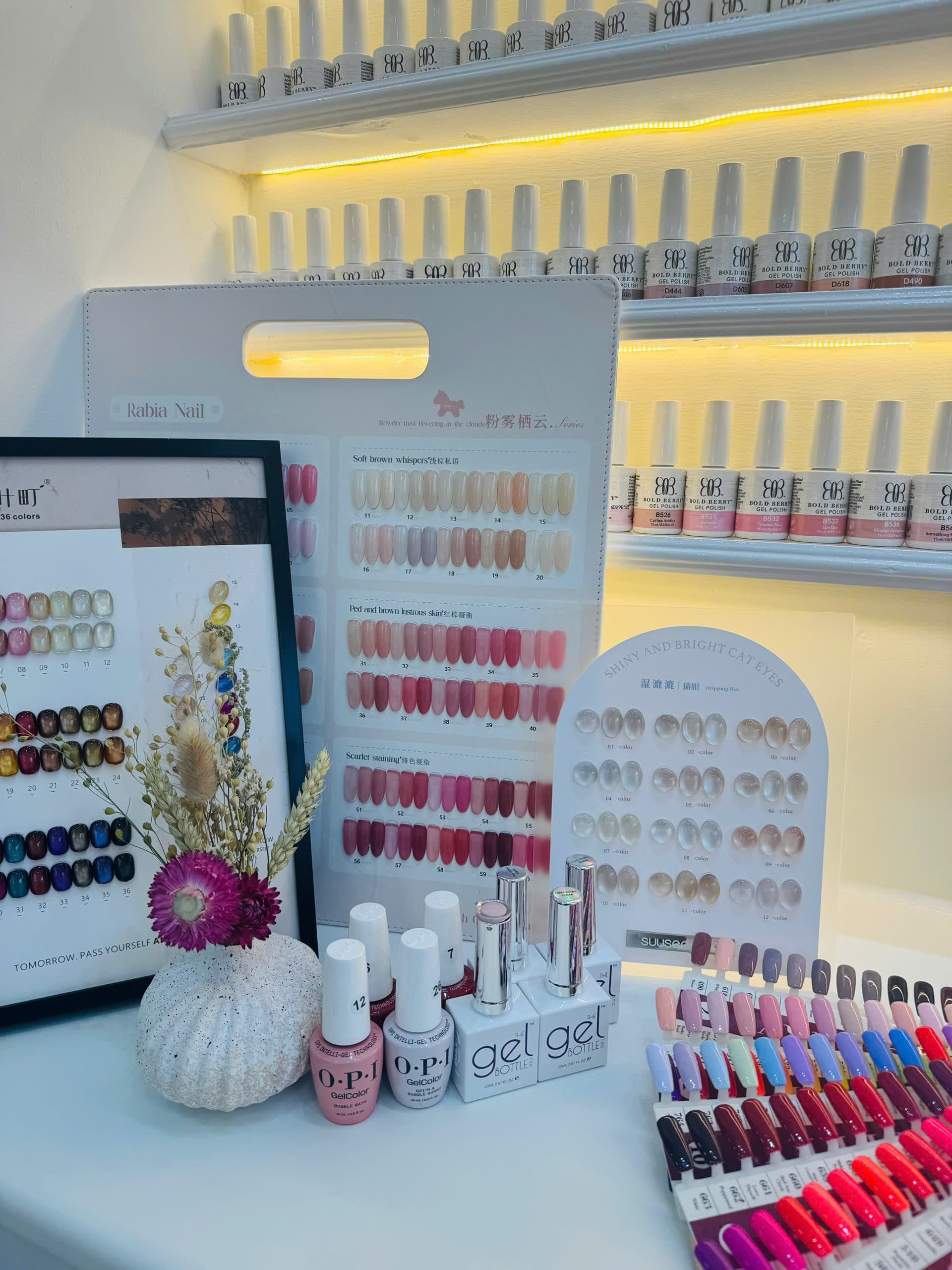 Interior view of the Local Nails studio in Camden, showing a clean and modern aesthetic.